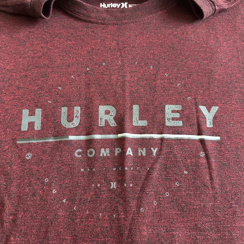 Hurley Men's Burgundy Graphic Tee